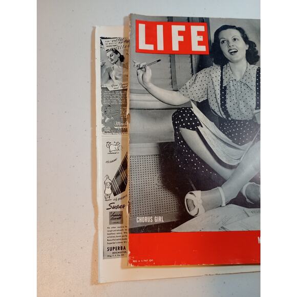 Life Magazine MARCH 18, 1940 WWII , Seabiscuit, Taft Presidency "Du Barry" Girls - Picture 9 of 9